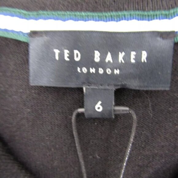 NEW TED BAKER Mens Textured Front Knit Polo Shirt Black Size XXL/IT 6 - Picture 9 of 16